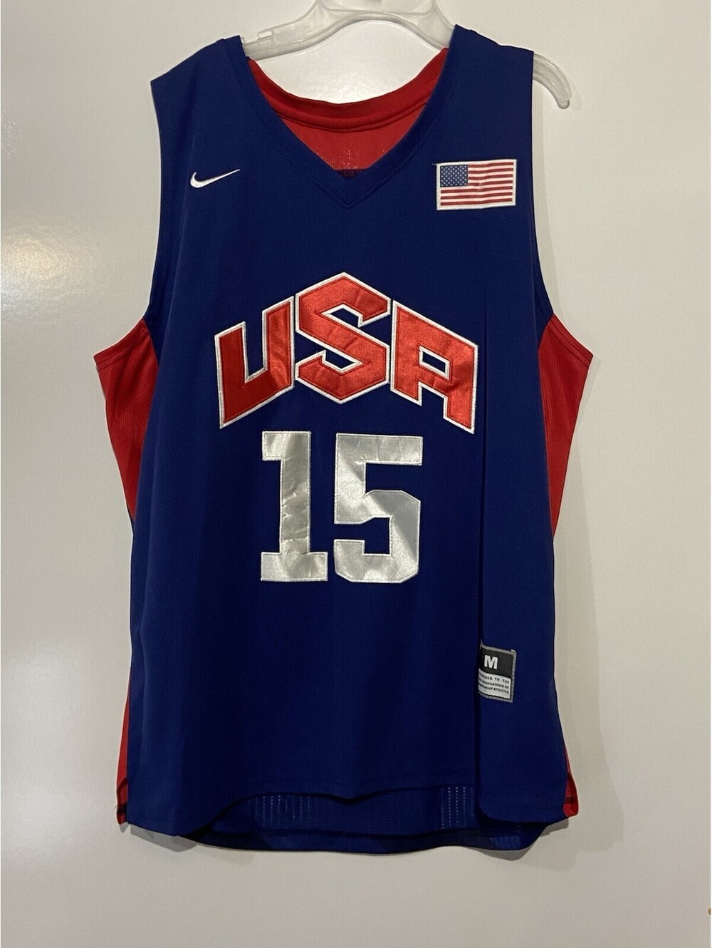 Mens NIKE Blue Vintage #15 Carmelo Anthony Team USA Jersey Sz M